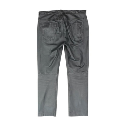 Black Solid Five Pocket Pants