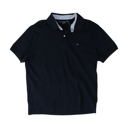 Navy Solid Short Sleeve Polo
