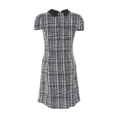Black Plaid Mini Dress
