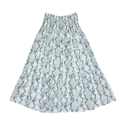 White Floral Maxi Skirt