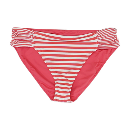 Coral Striped Swim Bottom