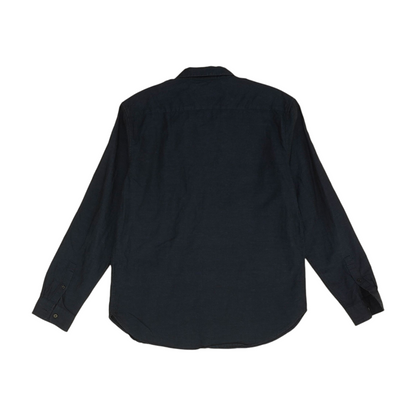 Navy Solid Long Sleeve Button Down