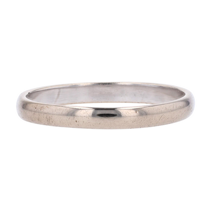 14K White Gold Band Ring