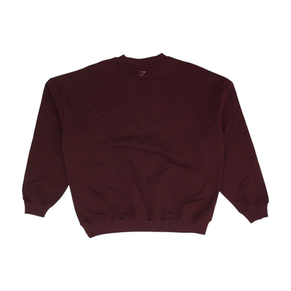 Maroon Solid Sweatshirt Pullover