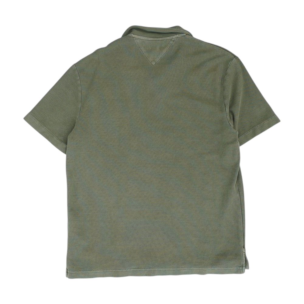 Green Solid Short Sleeve Polo