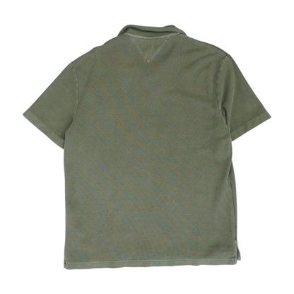 Green Solid Short Sleeve Polo