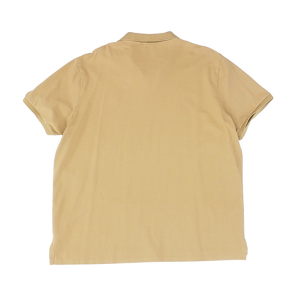 Tan Solid Short Sleeve Polo