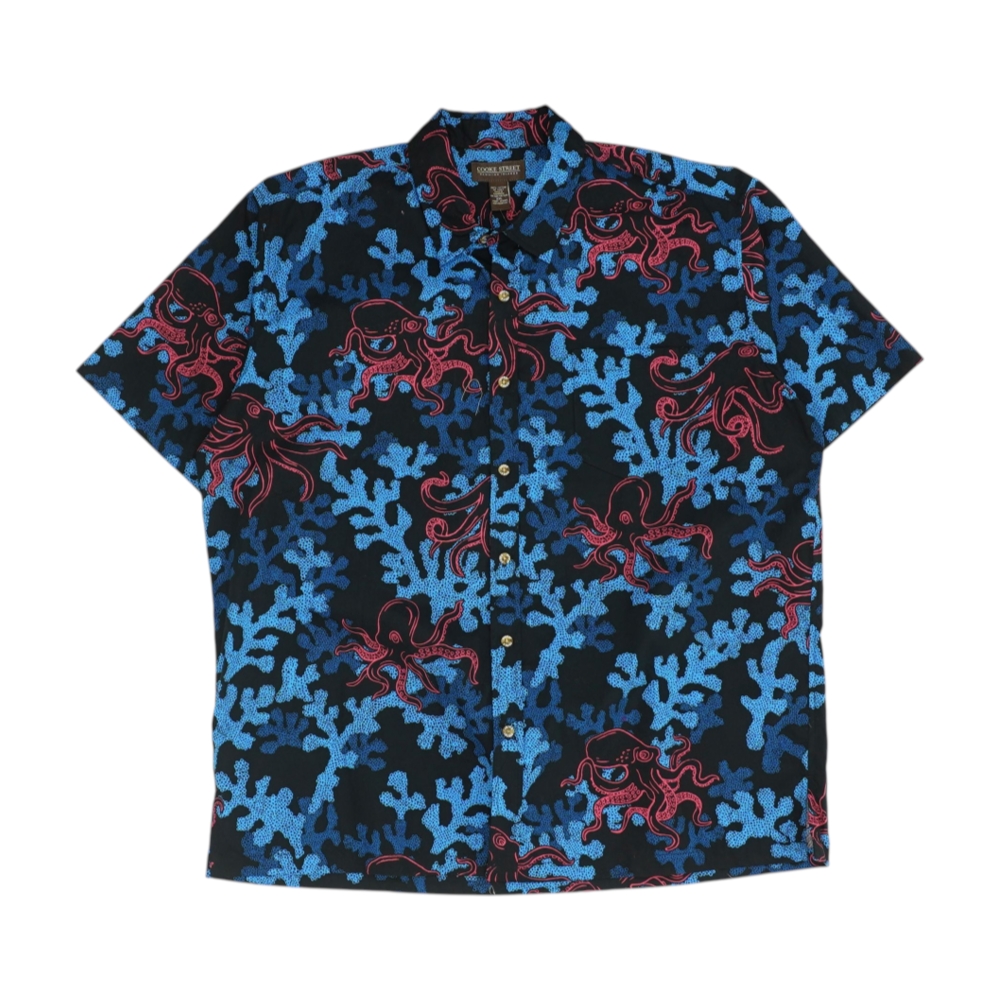 Multi Graphic Short Sleeve Button Down