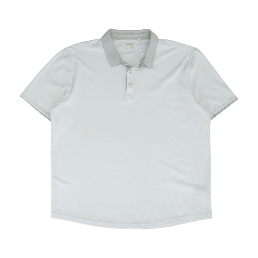 White Solid Short Sleeve Polo