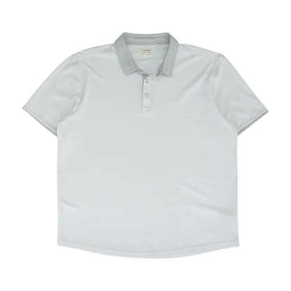 White Solid Short Sleeve Polo