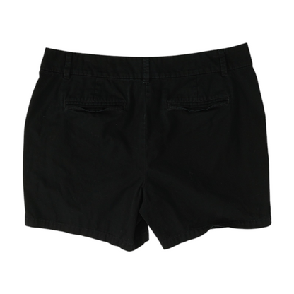 Black Solid Chino Shorts