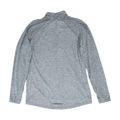 Gray Solid 1/4 Zip Pullover