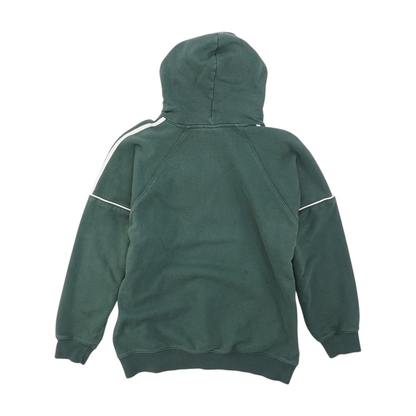 Green Solid Hoodie Pullover