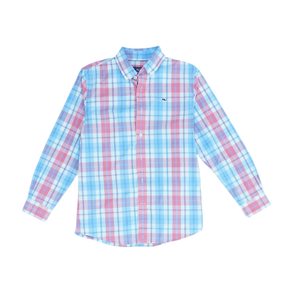 Red Plaid Long Sleeve Button Down