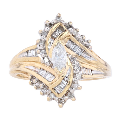 3/8 ctw 10K Yellow Gold Diamond Fashion Ring