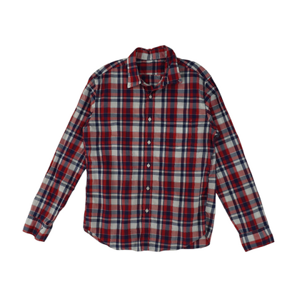 Red Check Long Sleeve Button Down