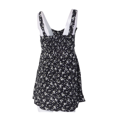 Black Petite Floral Mini Dress