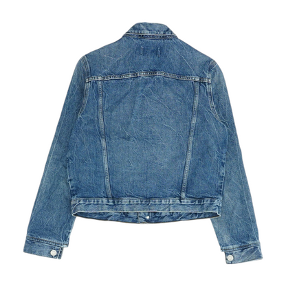 Blue Solid Denim Jacket