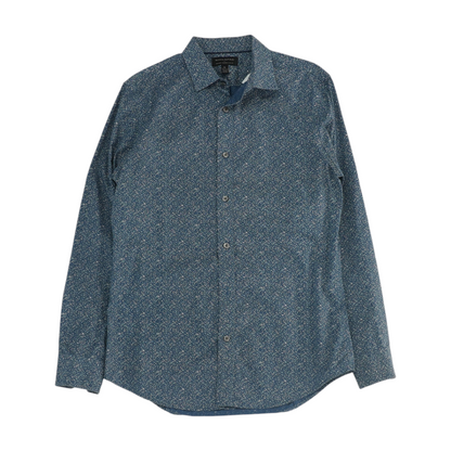Blue Print Long Sleeve Button Down