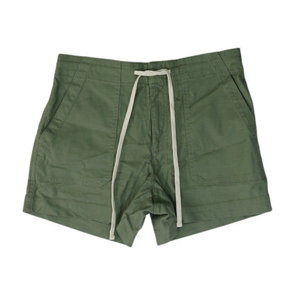Green Solid Chino Shorts