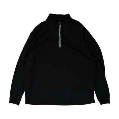 Black Solid 1/4 Zip Pullover