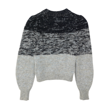 Navy Color Block Pullover Sweater