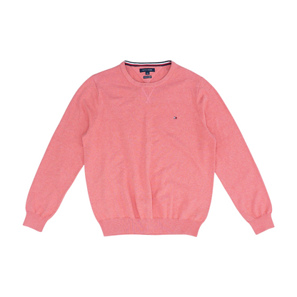Red Solid Pullover Sweater