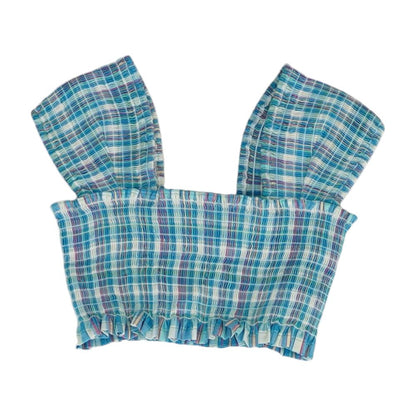 Blue Misc. Sleeveless Blouse