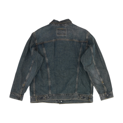 Blue Solid Denim Jacket