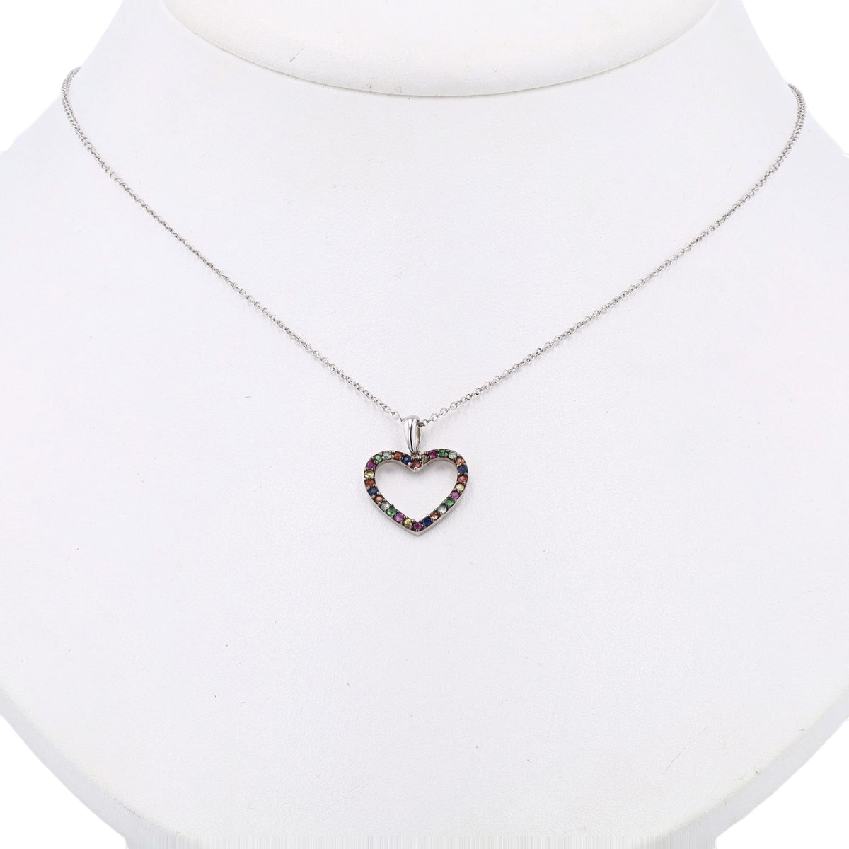 1/4 ctw Sterling Silver Sapphire Pendant Necklace