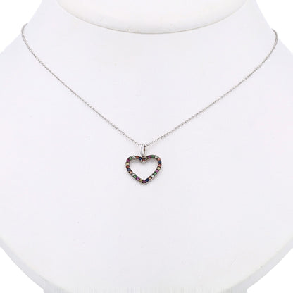 1/4 ctw Sterling Silver Sapphire Pendant Necklace