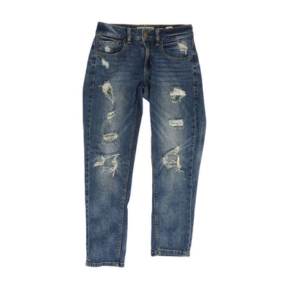 Blue Solid Low Rise Jeans
