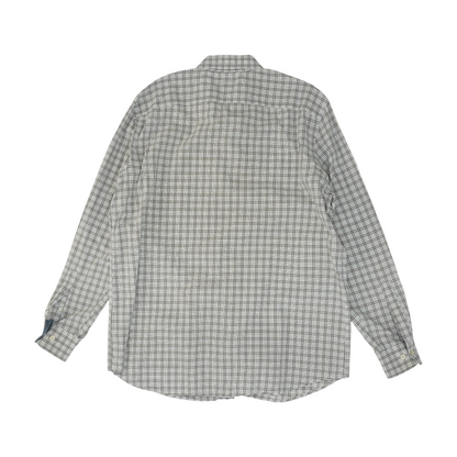 Gray Plaid Long Sleeve Button Down