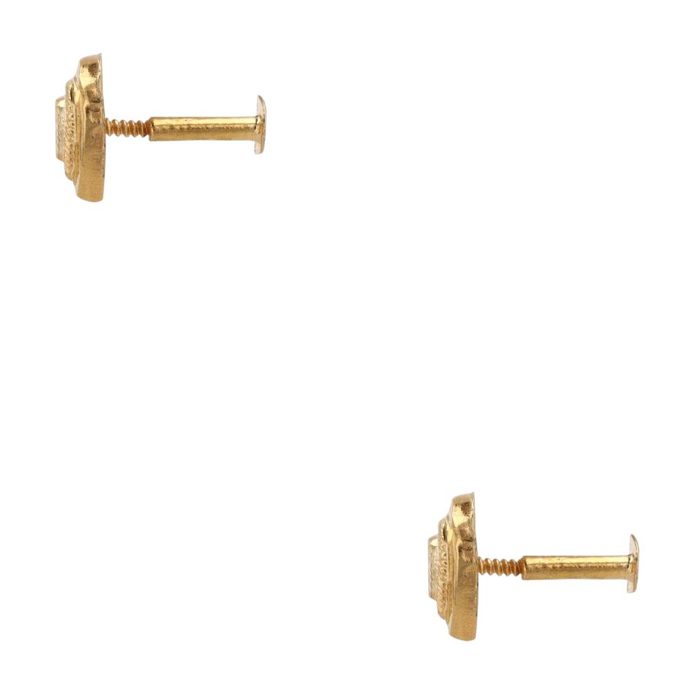 22K Yellow Gold Stud Earrings