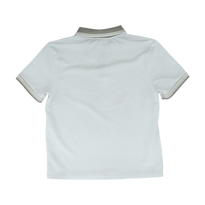 Cream Solid Short Sleeve Polo