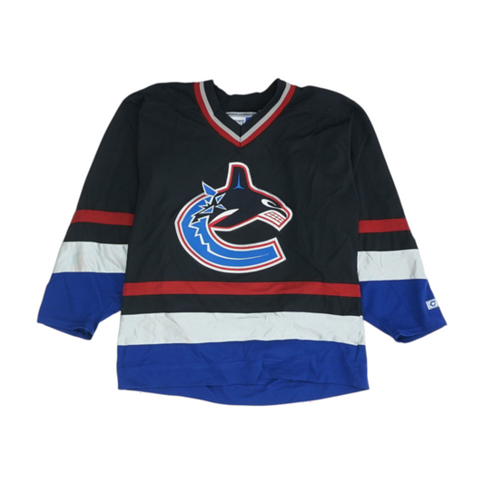Men's Black Vancouver Canucks Long Sleeve Jersey