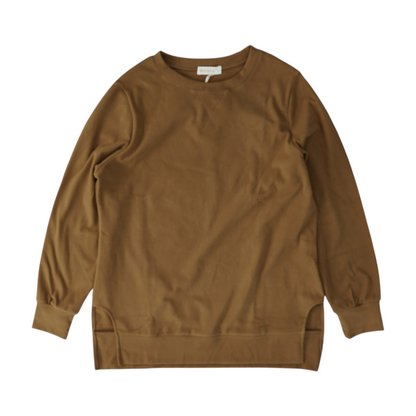 Brown Solid Sweatshirt Pullover