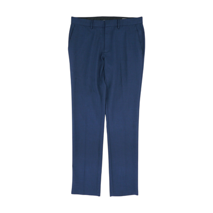 Navy Herringbone Skinny Pants