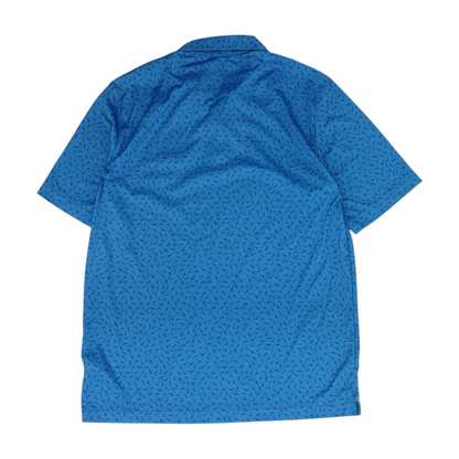 Blue Graphic Short Sleeve Polo