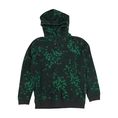 Green Floral Hoodie Pullover
