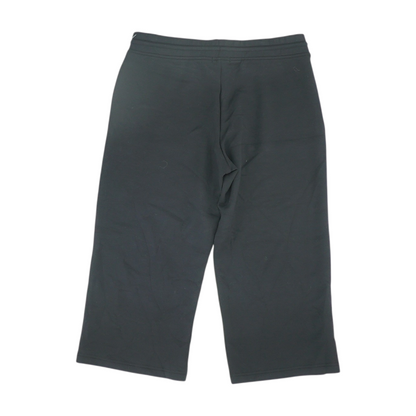 Black Solid Active Capris