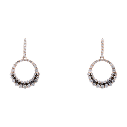 1/3 ctw 14K Rose Gold Diamond Drop Earrings