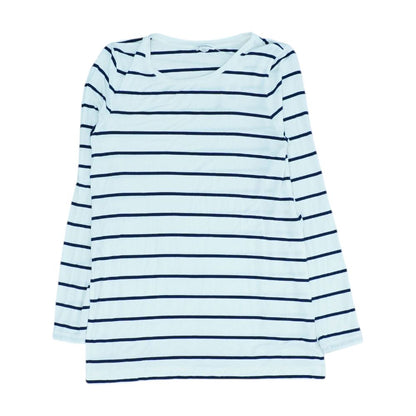 White Striped Crewneck T-Shirt