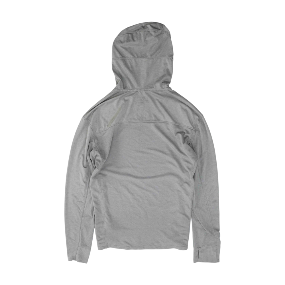 Gray Solid Hoodie Pullover