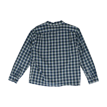 Blue Plaid Long Sleeve Button Down