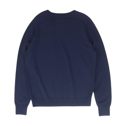 Navy Solid Pullover Sweater