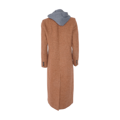 Brown Dual Layer Hooded Coat