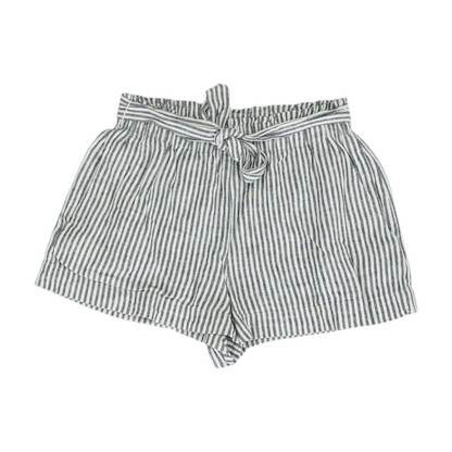 White Striped Casual Shorts
