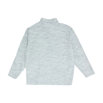 Gray Solid 1/4 Zip Pullover