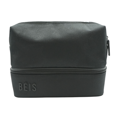 Black Solid Makeup Bag